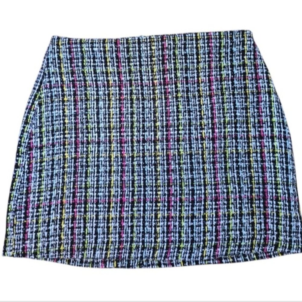 3/$15 Gab Kate Colorful Tweed Mini Skirt Size Small